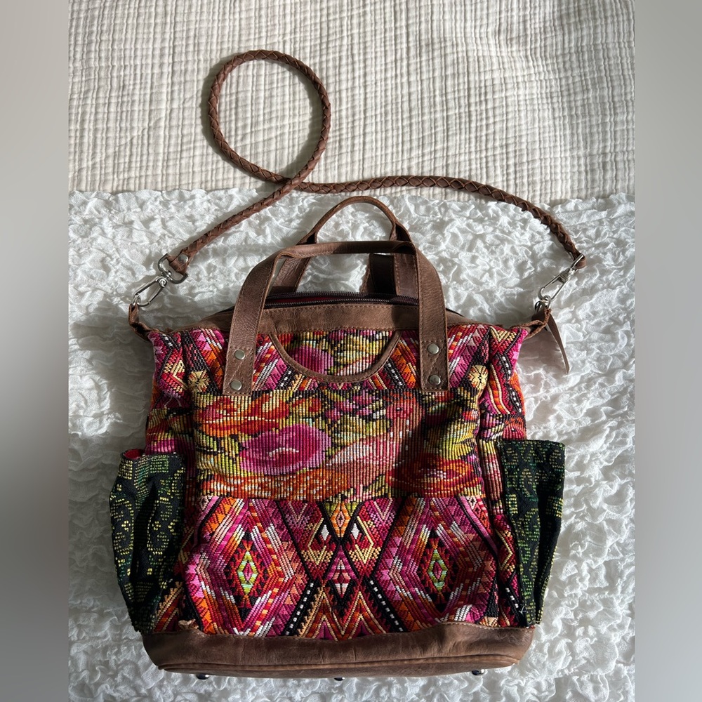 Nena & Co. Medium Convertible Day Bag - Oak + Multicolor | NWT